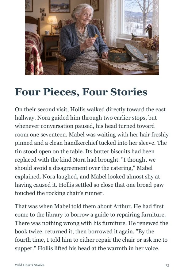 A real page from The Quiet Gift of Staying