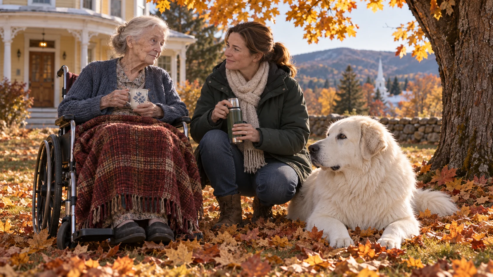 An autumn moment beneath Mabel's maple